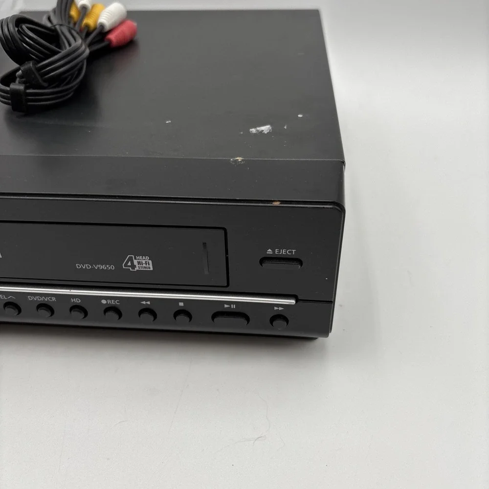 Samsung DVD VHS VCR Combo Player DVD-V9650 HDMI 1080 No Remote w/ Cables TESTED